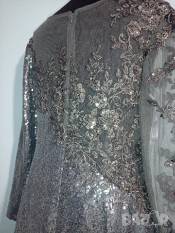 Официална сива рокля L/Xl Нова, снимка 8 - Рокли - 40171724