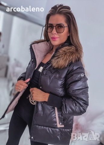 Ликвидация! Дамско зимно яке Premium с кожена яка , снимка 4 - Якета - 52085696