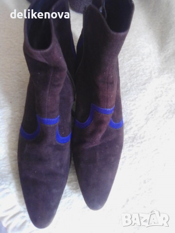 TOD'S Original. Size 38 Страхотни боти. 100% Велур, снимка 5 - Дамски боти - 36193747