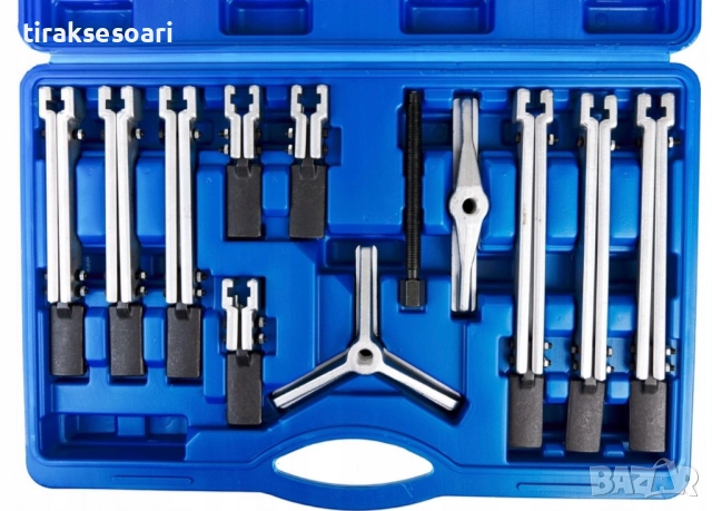 Комплект за избиване на лагери HAWEK HW-1131 – 13 части, професионален сепараторен комплект, снимка 2 - Други инструменти - 52459678