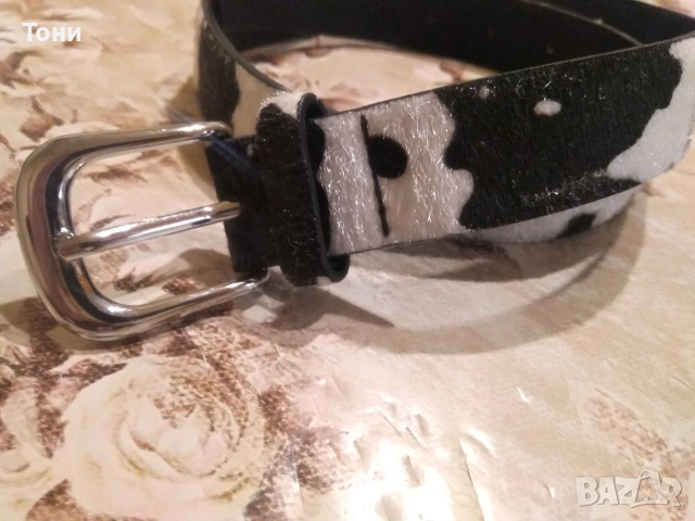 BERSHKA Нов Зебров Дамски Кожен Колан 95см , снимка 10 - Колани - 52656948