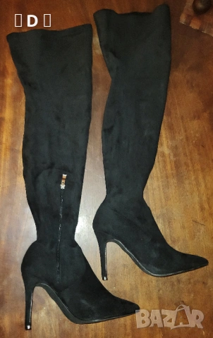 ластични елегантни Чизми  № 38 , снимка 2 - Дамски ботуши - 53697065
