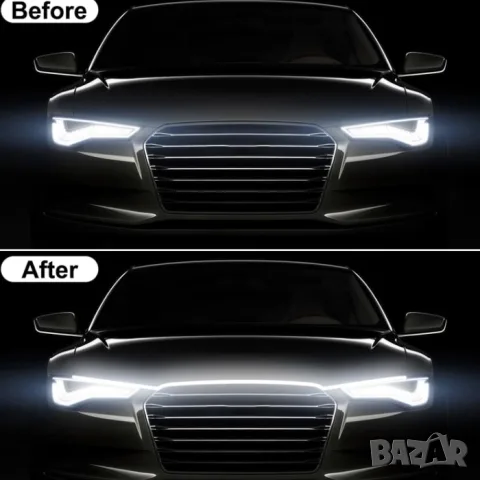 Гъвкави LED светлини за фар 120см x 17мм x 4мм 12V 1 брой, снимка 3 - Аксесоари и консумативи - 55864479