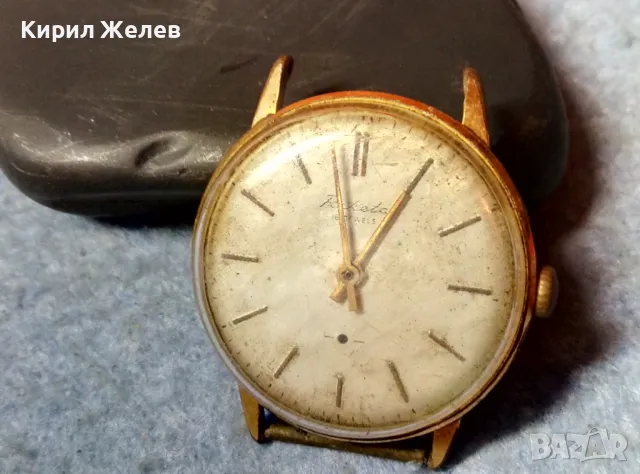 RAKETA MADE in USSR 16 JEWELS Стар РУСКИ ЧАСОВНИК РАКЕТА с ПОЗЛАТА Au ФУНКЦИОНИРАЩ 48692, снимка 10 - Антикварни и старинни предмети - 48074731