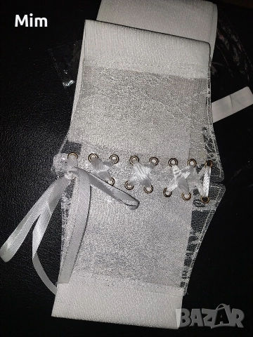 3XL Черен широк еластичен колан с дантела , снимка 12 - Колани - 52718946