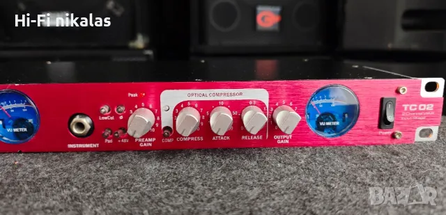  2 канален лампов пред усилвател за микрофон SM PRO audio TC02, снимка 3 - Ресийвъри, усилватели, смесителни пултове - 50378626