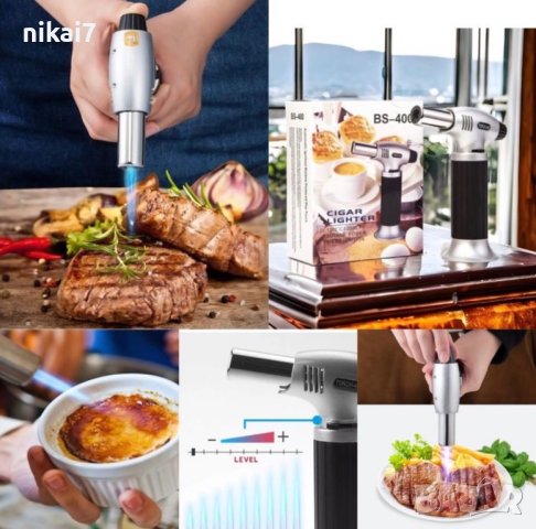 горелка газова настолна с пиезо запалване барбекю 1300°С