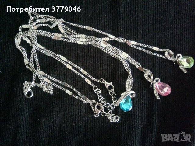 Колие с кристал, снимка 2 - Колиета, медальони, синджири - 41449015