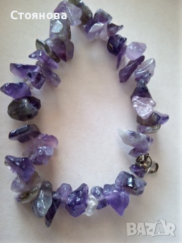 Комплект естествен камък аметист - Колие, обеци, гривна и висулка, снимка 7 - Бижутерийни комплекти - 41456497