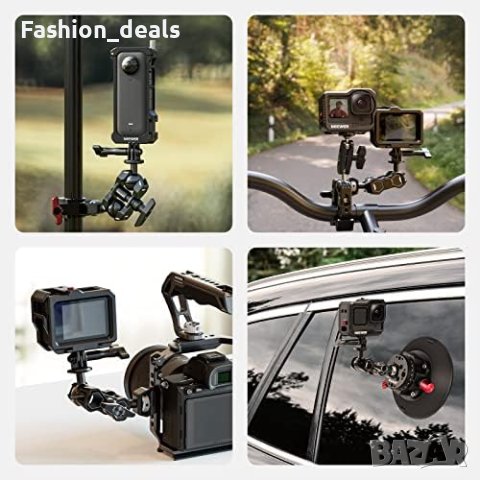 Нов Адаптер за монтиране на екшън камера/Артикулиращо магическо рамо с двойни глава, снимка 4 - Друга електроника - 41514297