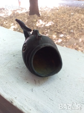 Прекрасна стара чугунена статуетка риба, снимка 3 - Антикварни и старинни предмети - 53461796