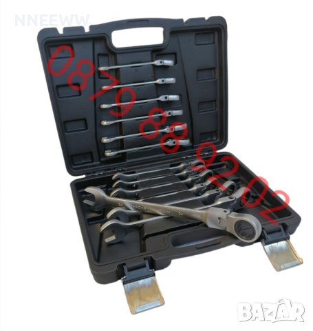 Комплект Звездогаечни  ключове с тресчотка с чупещо рамо, снимка 8 - Ключове - 42102877