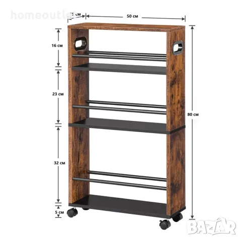 ПРОМОЦИЯ Помощна количка в рустик стил BF15TC01, снимка 4 - Бюфети - 47590432