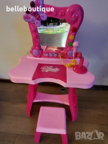 Детска тоалетка с микрофон, огледало, звук и светлина, снимка 4 - Музикални играчки - 40060023