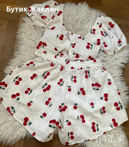 Дамски комплект с черешки , снимка 4 - Комплекти - 53436606