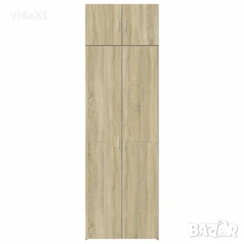 vidaXL Шкаф за съхранение, дъб сонома, 70x42,5x225 см, инженерно дърво, снимка 6 - Бюфети - 56146889