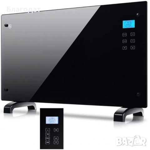 Електрически конвектор Heltes 2000W – Стилен и ефективен отоплителен уред с LCD дисплей и седмично п, снимка 4 - Отоплителни печки - 52848950