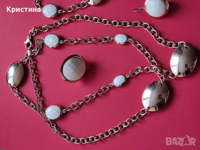 Марков сребърен комплект с позлата , снимка 11 - Бижутерийни комплекти - 39381629