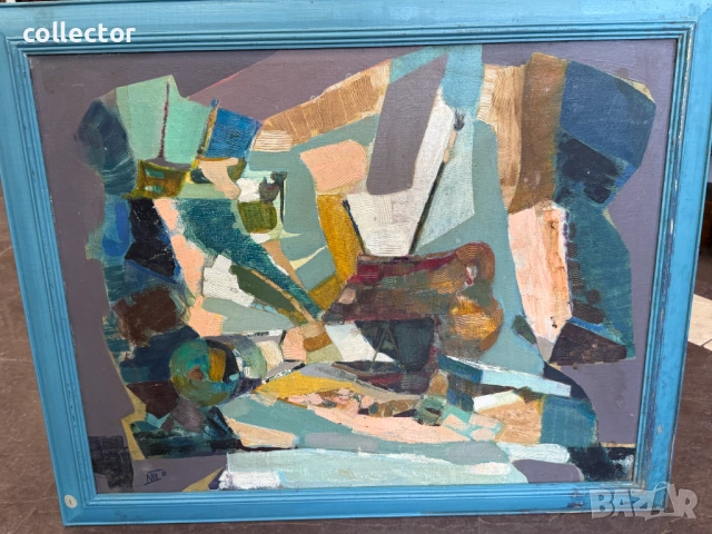 Маслена картина - Димитър Кавръков / абстракция. №7875, снимка 2 - Антикварни и старинни предмети - 53495538