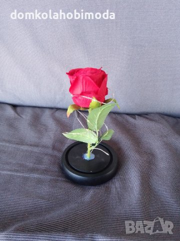 Изкуствена роза с дървена основа LED осветление. 3 ААА, снимка 8 - Изкуствени цветя - 39127953
