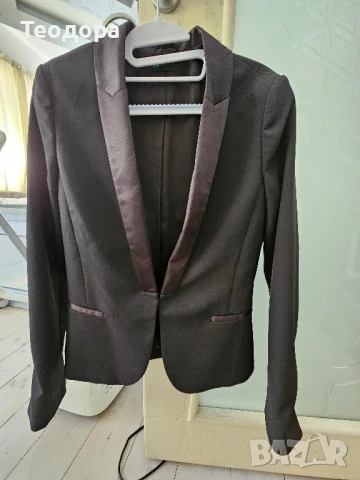 Дамско сако черно Stile Benetton , снимка 2 - Сака - 50571993