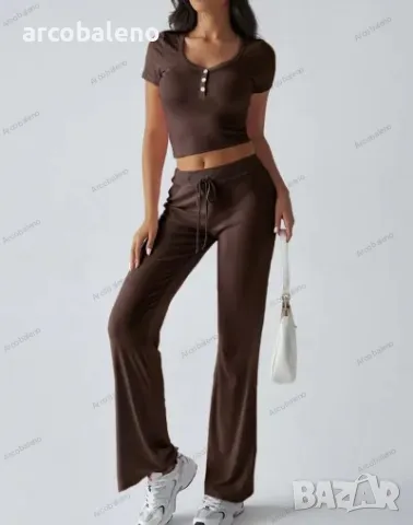 Дамски Y2K ежедневен комплект от две части, 4цвята , снимка 3 - Комплекти - 49416147