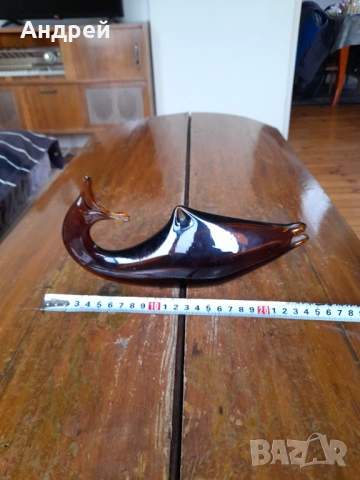 Стъклена фигура,фигурка,риба #7, снимка 3 - Други ценни предмети - 53470365