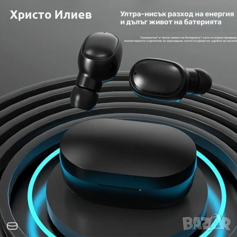 Безжични Bluetooth слушалки с LED дисплей за IOS Android Черни Зелени, снимка 10 - Безжични слушалки - 51577954