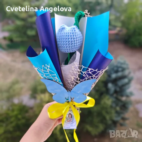 Вечни букети от плетени лалета , снимка 9 - Изкуствени цветя - 55871513
