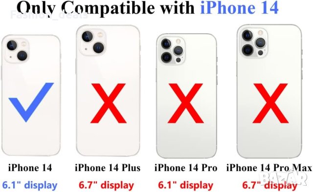 Нов Калъф за телефон iPhone 14 с държач за карта Подарък Мъже Жени Айфон, снимка 2 - Аксесоари за Apple - 41919326