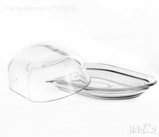 СТЪКЛЕНА КУПА ЗА СЪХРАНЕНИЕ НА МАСЛО И СИРЕНА-BASIK, снимка 1