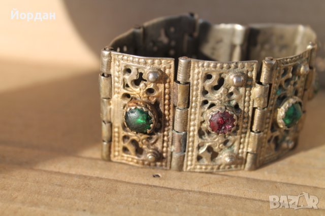 Сребърна възрожденска гривна, снимка 2 - Антикварни и старинни предмети - 44497388