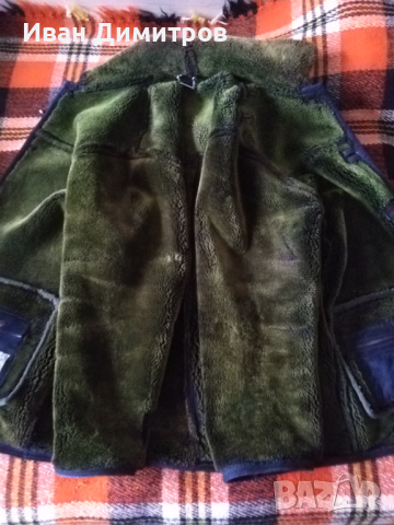 Мъжки кожух за едър мъж XXL син цвят, снимка 2 - Якета - 44678854