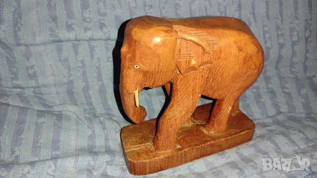 Дървено слонче, снимка 2 - Антикварни и старинни предмети - 41349620