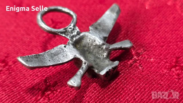 Сребърен медальон, череп с крила и кръстосани кости ( дизайна Chrome Hearts Foti, снимка 3 - Колиета, медальони, синджири - 56058550