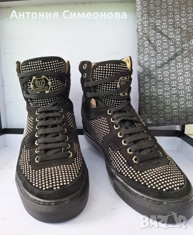 PHILIPP PLEIN High-Top Sneakers, снимка 3 - Мъжки боти - 56269132