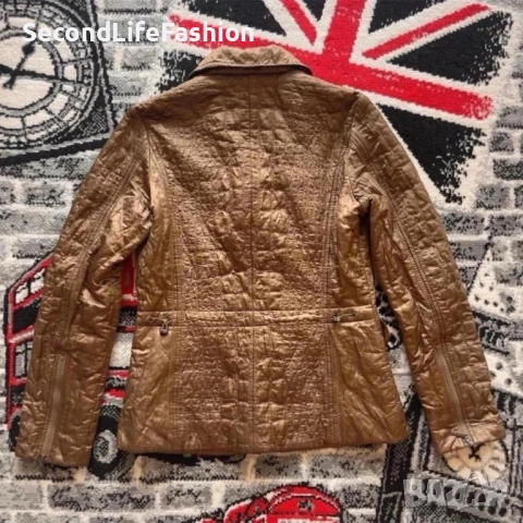 Дамско ватирано яке Carlo Colucci размер 38 M златисто-кафяво., снимка 8 - Якета - 52461299