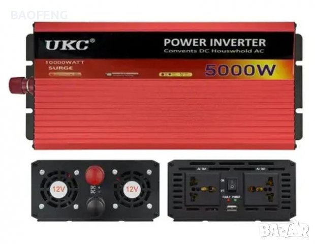 *** Нов 5000W Инвертор на напрежение от 12V на 220V вносител Промоция, снимка 14 - Аксесоари и консумативи - 39510362