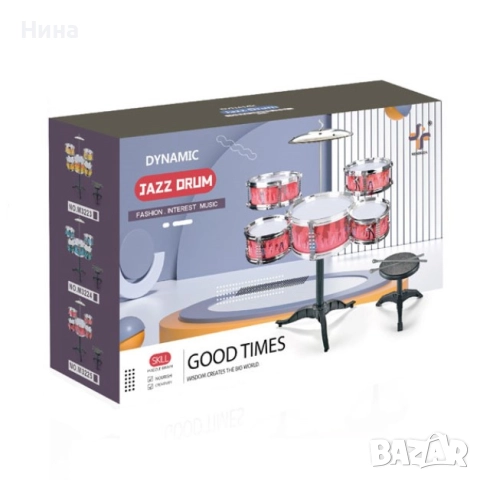Комплект барабани и столче 🥁, снимка 2 - Образователни игри - 52598574