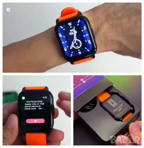 Zeblaze Btalk Smartwatch, 1,86 HD сензорен екран, Bluetooth разговори,Водоустойчив IP68. Оранжев НОВ, снимка 4 - Смарт часовници - 47963169