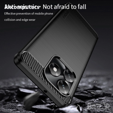 MOFI TPU Калъф за Honor X5c Plus 4G / Honor X5c 4G- Въглеродно влакно, Вкл. Протектор, 3 Цвята, снимка 6 - Калъфи, кейсове - 52638119