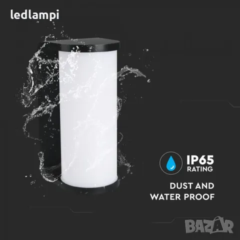 LED Стенен Осветител 12W 3в1 Черен IP65, снимка 4 - Лампи за стена - 50109685