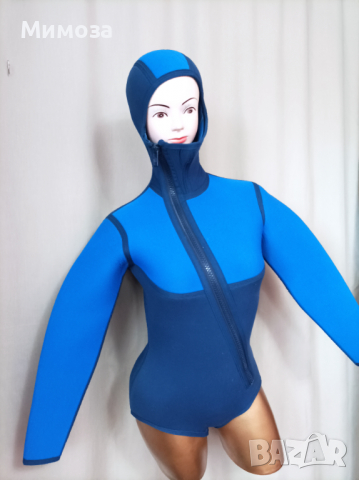 М Неопренов,водолазен костюм/боди с дълъг ръкав/ в синьо, снимка 2 - Екипировка - 36321746