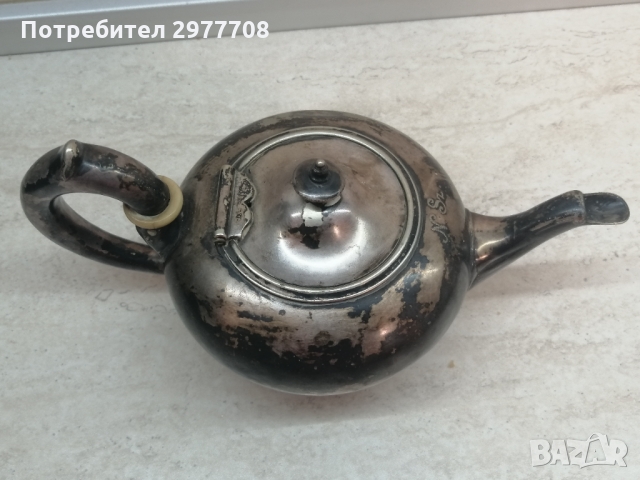 Античен сребърен чайник , снимка 12 - Антикварни и старинни предмети - 36063564