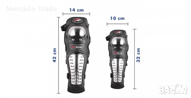 Наколенки и налакътници, 2406, С метални пластини, Черни, снимка 2 - Аксесоари и консумативи - 35831458