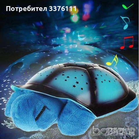 Музикална детска лампа костенурка, снимка 3 - Музикални играчки - 52743526
