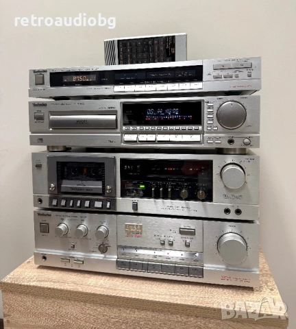 🔊Ретро аудио система - сет TECHNICS - усилвател, сд плеър, дек и тунер🔈