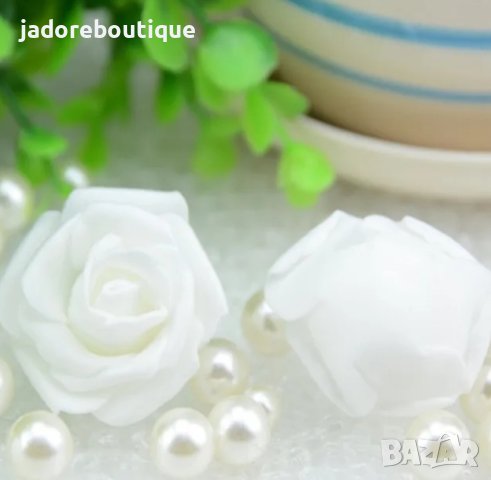 Изкуствени рози за декорация на букети и други - 4 см различни цветове , снимка 10 - Изкуствени цветя - 28122887