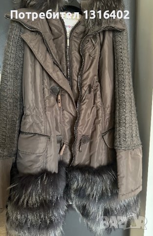 Зимно яке с естествен косъм, размер S