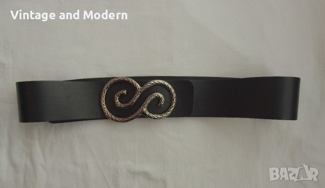 Tristano Onofri стилен дамски кожен колан, произведен в Италия